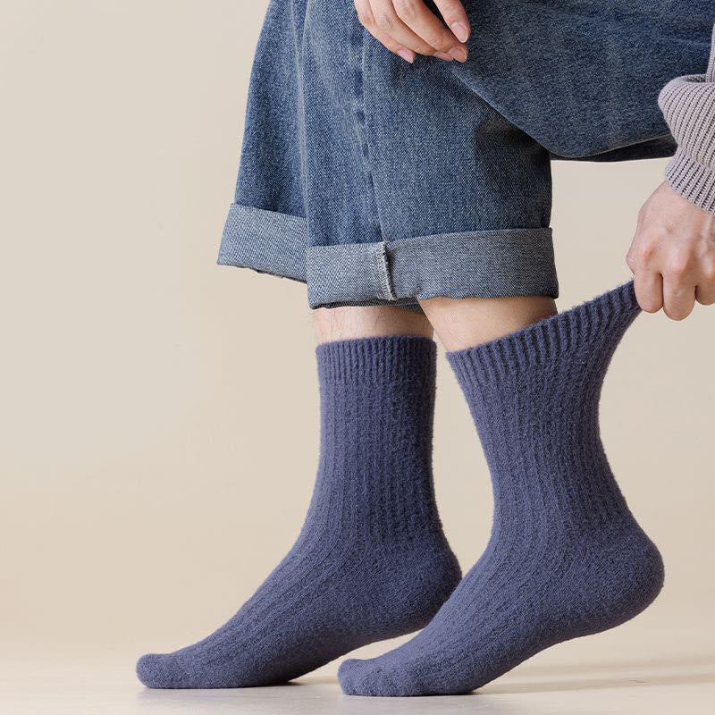 Plusock Plus Size Retro Solid Color Quarter Socks(3 Pairs) - image 1