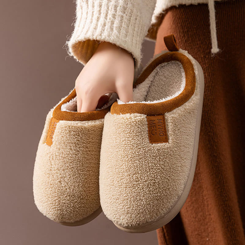Plus Size Simple Plush Slippers - image 4