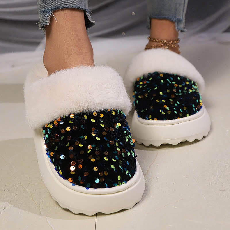 Plusock Plus Size Sequin Slippers - image 3
