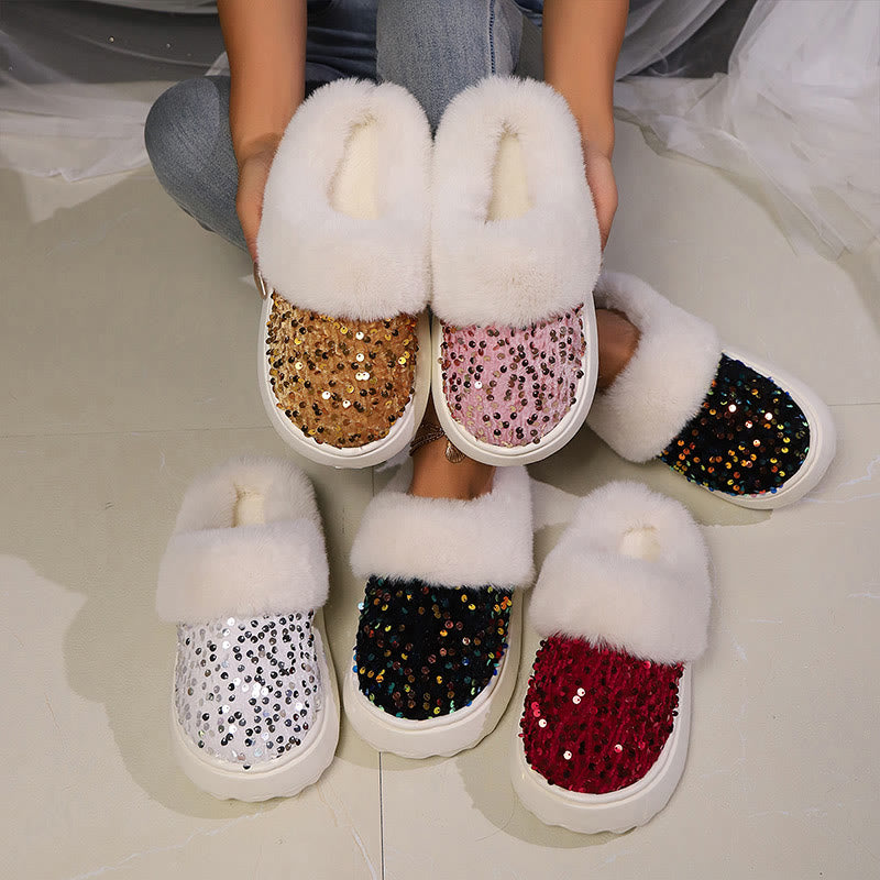 Plusock Plus Size Sequin Slippers - image 0