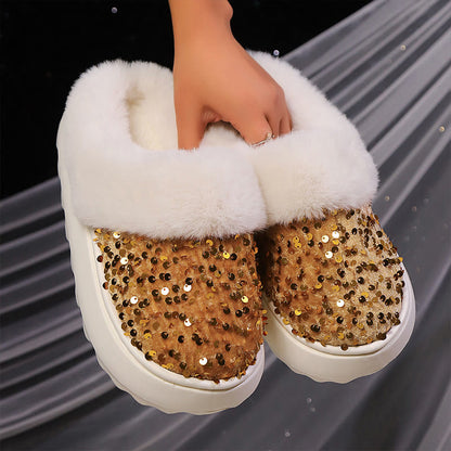 Plusock Plus Size Sequin Slippers - image 4