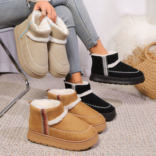 Plus Size Lace Ethnic Style Slippers Boots - image 0