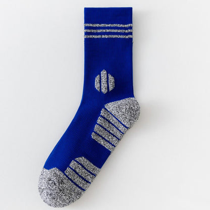Plus Size Thick Cushion Quarter Compression Socks(5 Pairs) - Blue - EU39-45(US6-11) - image 9