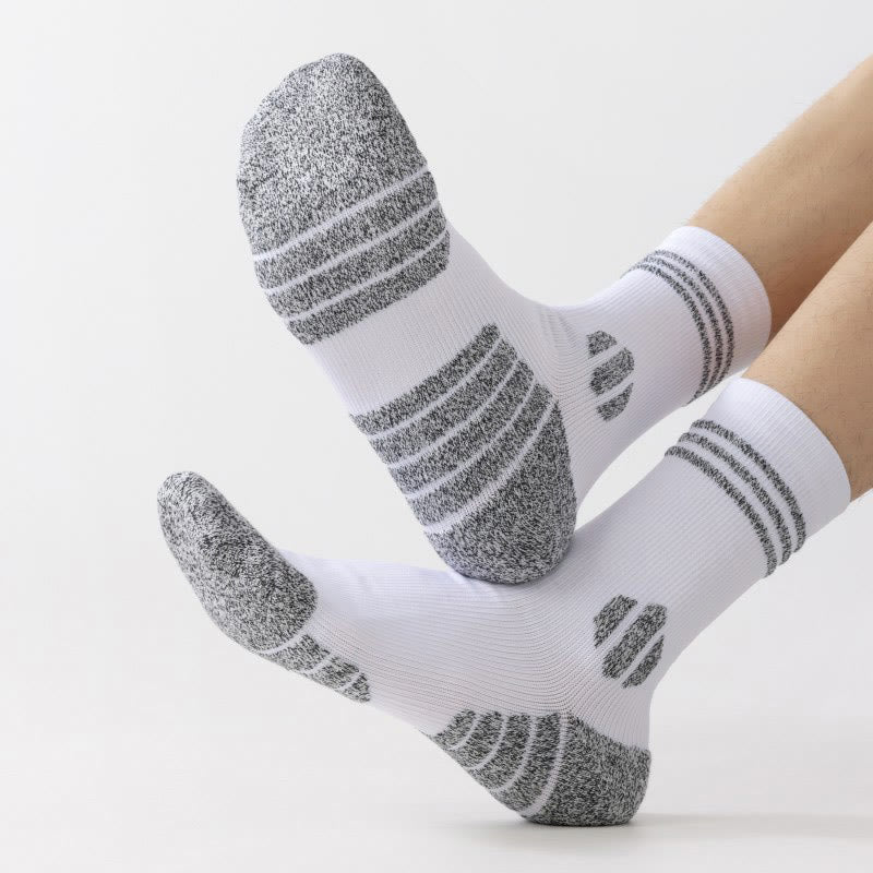 Plus Size Thick Cushion Quarter Compression Socks(5 Pairs) - image 3