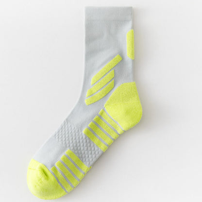 Plusock Plus Size Basketball Quarter Compression Socks(5 Pairs) - Light Gray - EU39-45(US6-11) - image 11