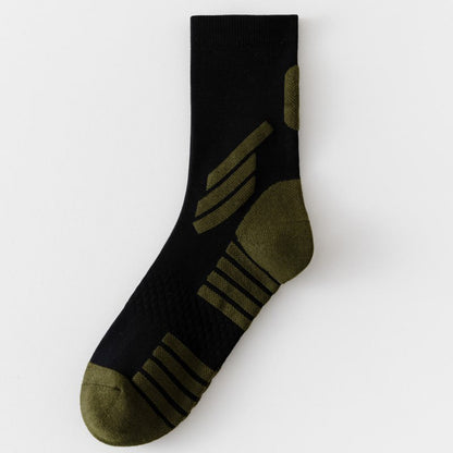 Plus Size Basketball Quarter Compression Socks(5 Pairs) - Black - EU39-45(US6-11) - image 7