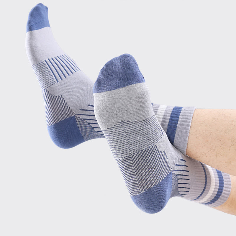 Plusock Plus Size Rib Cuff Quarter Compression Socks(5 Pairs) - image 6