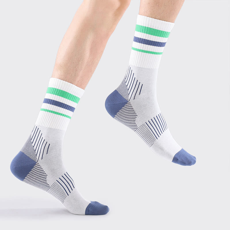 Plusock Plus Size Rib Cuff Quarter Compression Socks(5 Pairs) - image 7