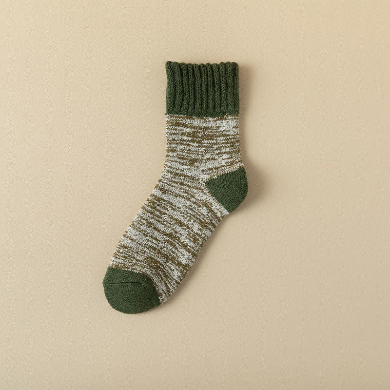 Plusock Plus Size Soft Plush Quarter Socks(5 Pairs) - Army Green - EU39-44(US6-10) - image 17