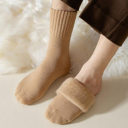 Plusock Plus Size Cozy Fleece Quarter Socks(6 Pairs) - image 3