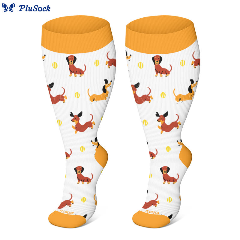 Plusock Plus Size Cats Dogs Ducks Compression Socks(3 Pairs) - image 4