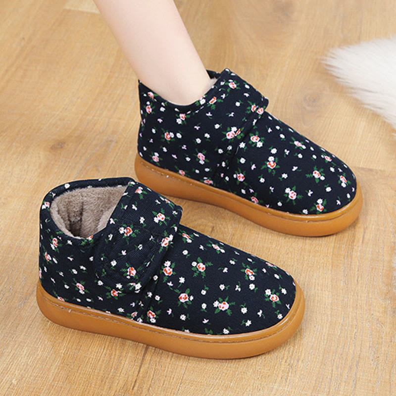 Plus Size Floral Slippers - Black - EU41-42(US7.5-8.5) - image 8