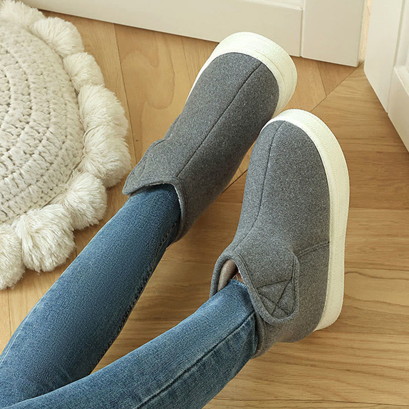 Plusock Plus Size Solid Color Durable Slippers - Grey - EU43-44(US9-10) - image 7