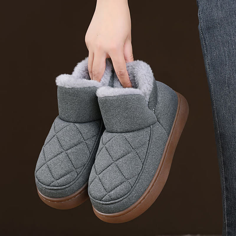 Plusock Plus Size Plush Grid Slippers - image 11