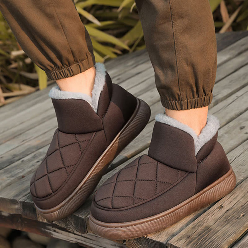 Plus Size Plush Grid Slippers - image 10