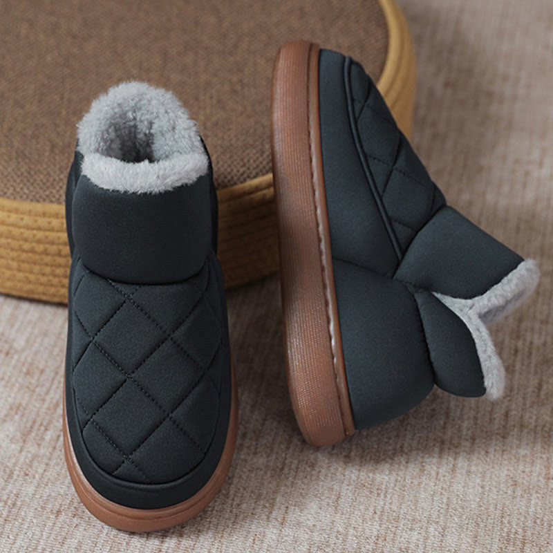 Plusock Plus Size Plush Grid Slippers - image 12