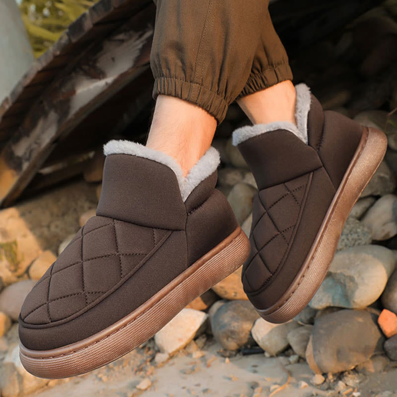 Plus Size Plush Grid Slippers - image 9