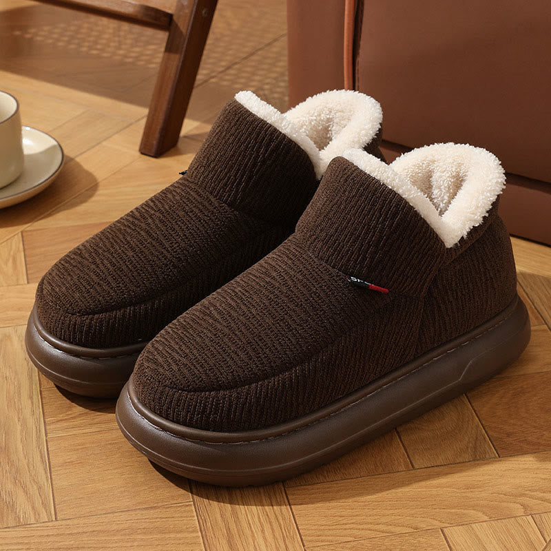 Plusock Plus Size Comfortable Warm Slippers - Brown - EU43-44(US9-10) - image 4