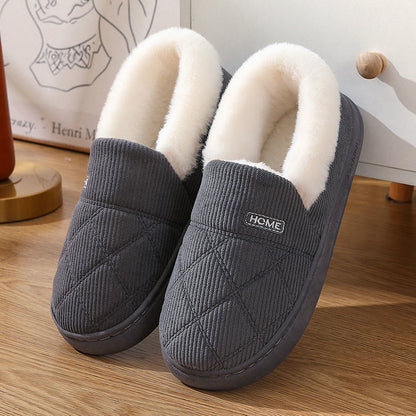 Plusock Plus Size Simple Cozy Design Slippers - Grey - EU44-45(US10-11) - image 11