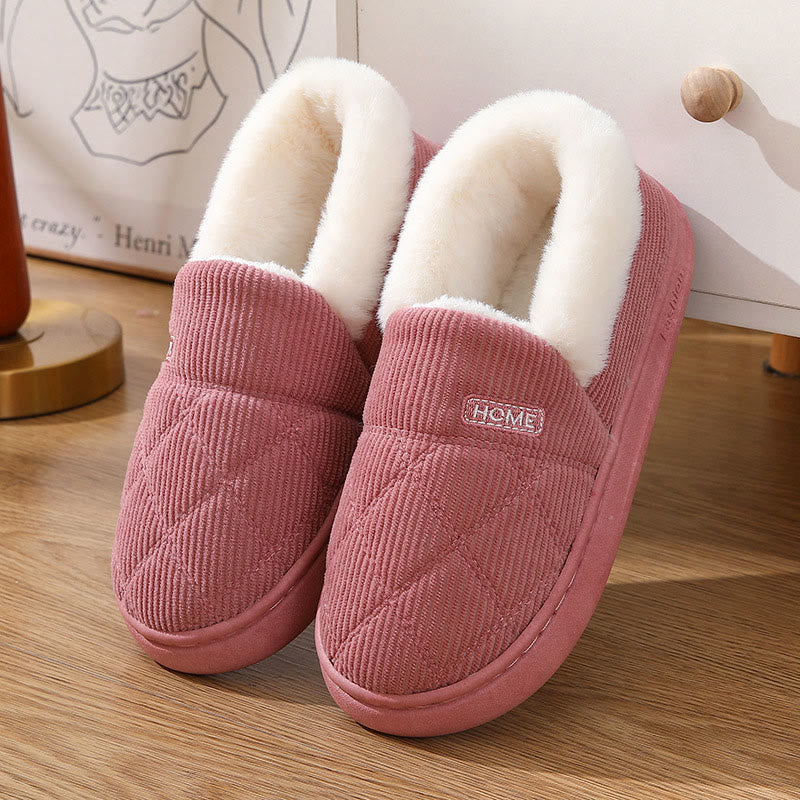 Plusock Plus Size Simple Cozy Design Slippers - Pink - EU44-45(US10-11) - image 9