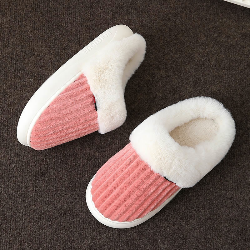 Plus Size White Plush Slippers - image 10