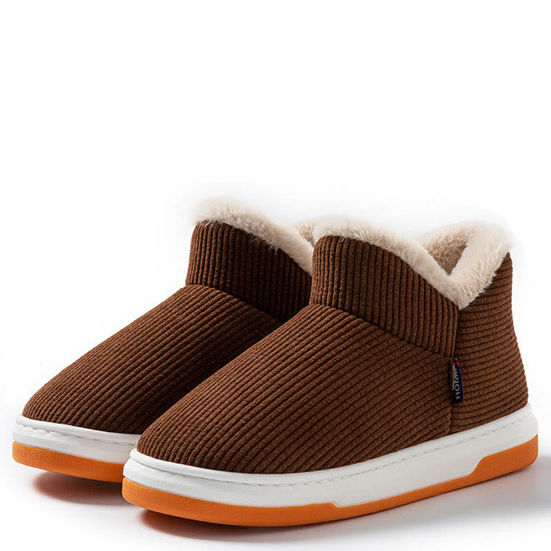 Plusock Plus Size Extra Thick Fleece Lining Slippers - Coffee - EU43-44(US56.5-7) - image 14