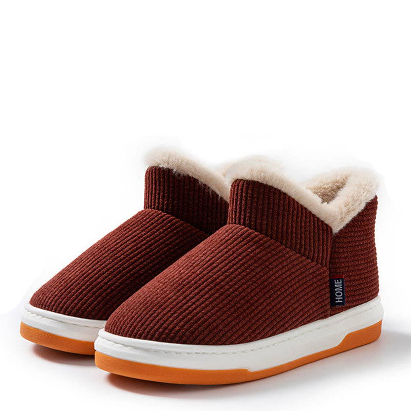 Plus Size Extra Thick Fleece Lining Slippers - Wine - EU44-45(US56.5-7) - image 11