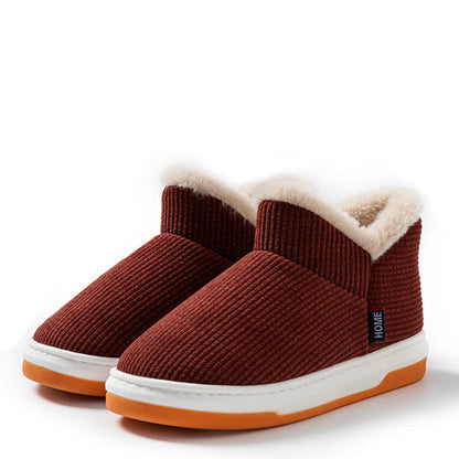 Plus Size Extra Thick Fleece Lining Slippers - Wine - EU44-45(US56.5-7) - image 11