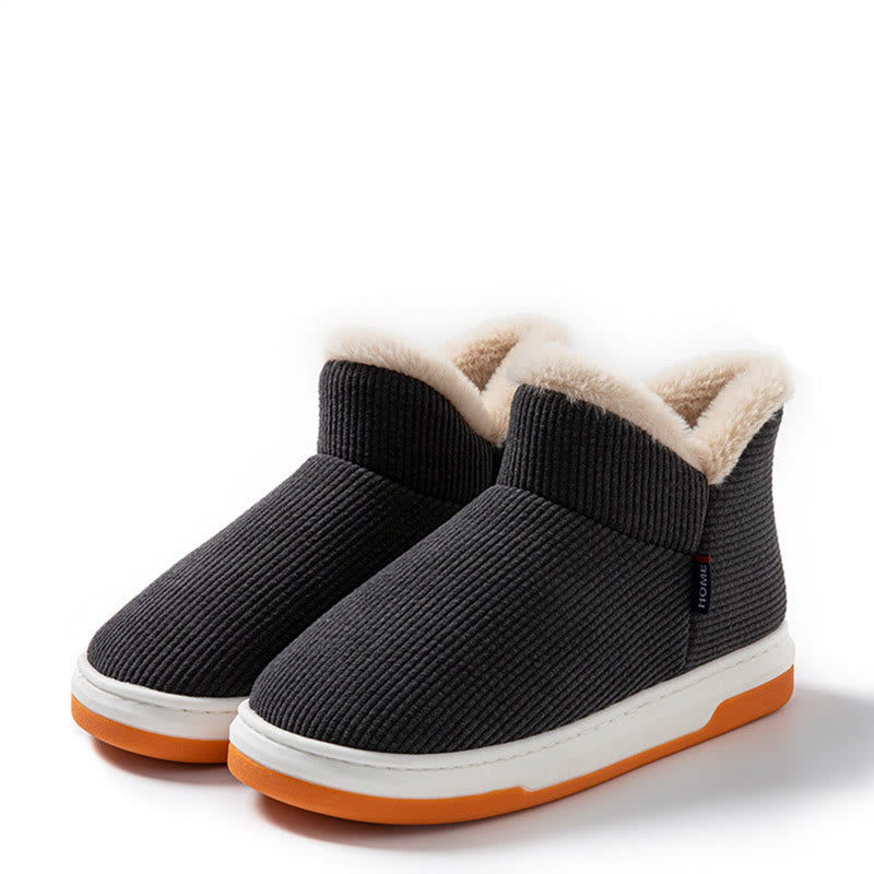 Plus Size Extra Thick Fleece Lining Slippers - Grey - EU44-45(US56.5-7) - image 13