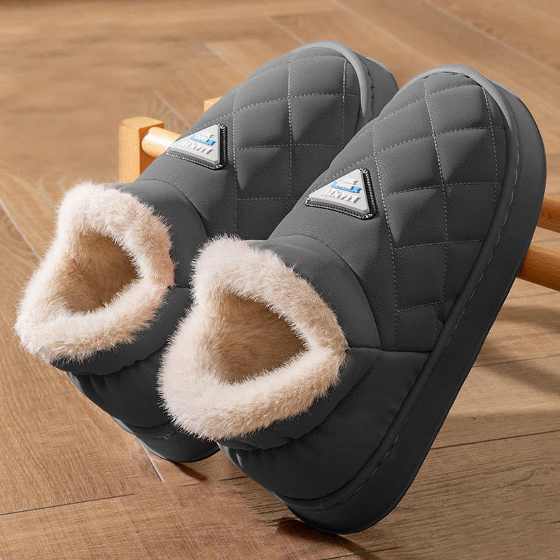 Plus Size Cozy Minimalist Slippers - Grey - EU45-46(US11-12) - image 7