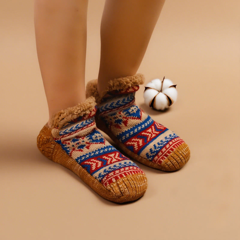 Plus Size Diamond Pattern Slipper Socks - image 2