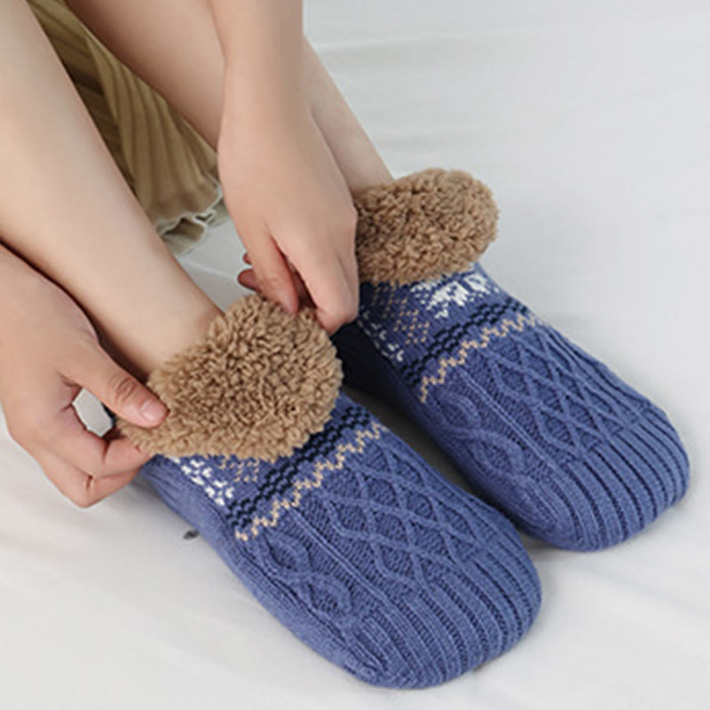 Plusock Plus Size Snowflake Slipper Socks - image 8