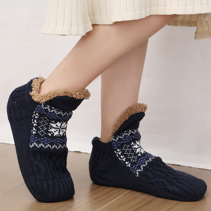 Plusock Plus Size Snowflake Slipper Socks - image 21