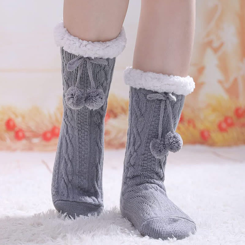 Plusock Plus Size Warm Calf Slipper Socks - image 0