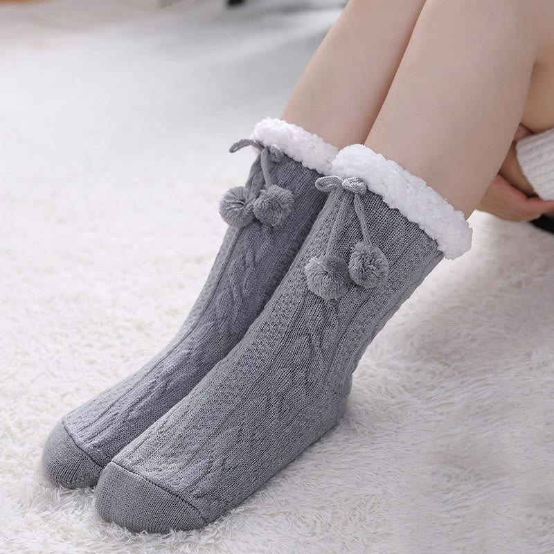Plus Size Warm Calf Slipper Socks - image 1