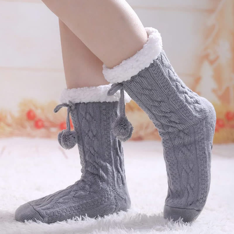 Plusock Plus Size Warm Calf Slipper Socks - image 2