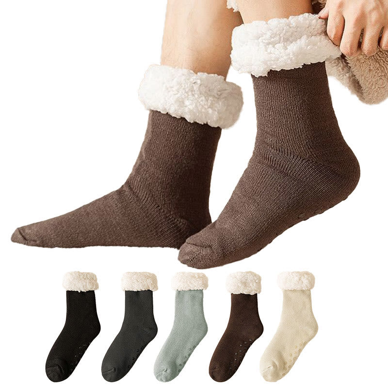 Plus Size Elastic Solid Color Slipper Socks - image 0