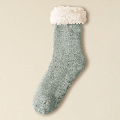 Plusock Plus Size Elastic Solid Color Slipper Socks - Light Gray - EU39-43(US6-9) - image 8