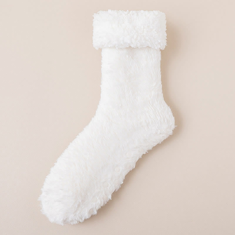 Plusock Plus Size Skin Friendly Feel Slipper Socks - White - EU39-43(US6-9) - image 9