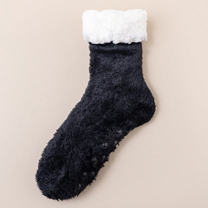 Plus Size Skin Friendly Feel Slipper Socks - Black - EU39-43(US6-9) - image 13