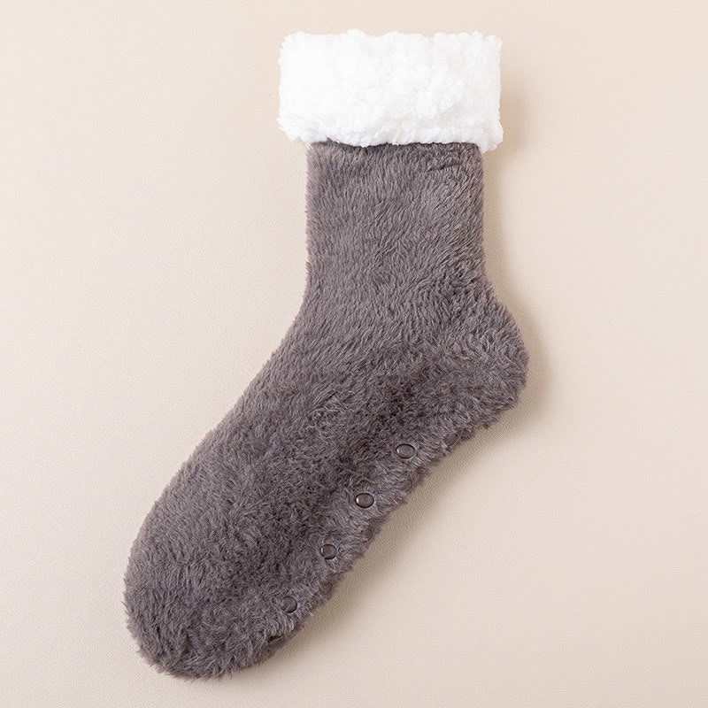 Plusock Plus Size Skin Friendly Feel Slipper Socks - Dark Grey - EU39-43(US6-9) - image 10