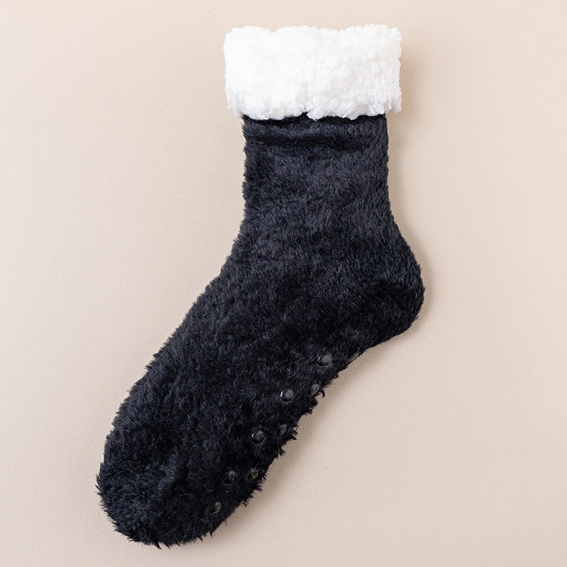 Plusock Plus Size Skin Friendly Feel Slipper Socks - Black - EU39-43(US6-9) - image 13