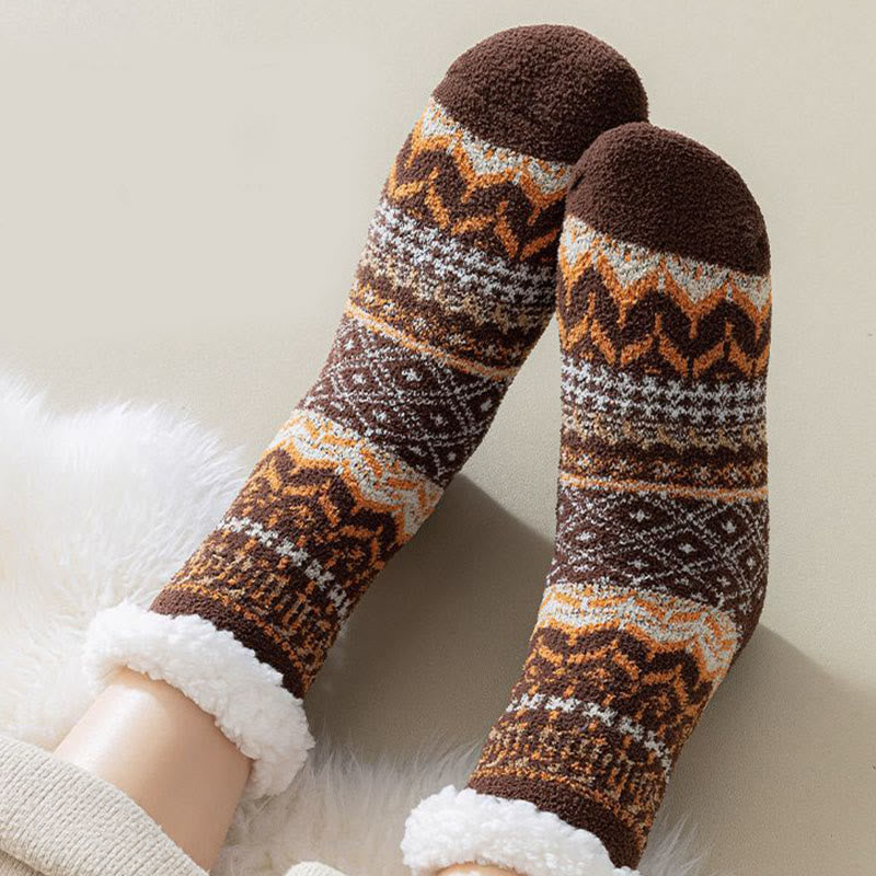 Plus Size Ethnic Style Slipper Socks - image 4