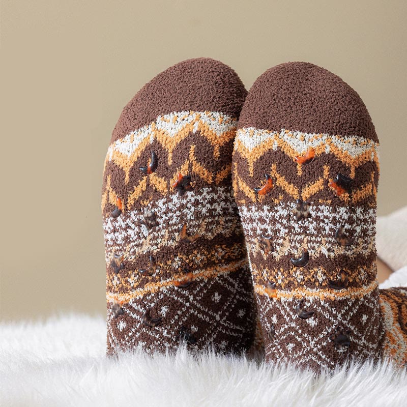 Plusock Plus Size Ethnic Style Slipper Socks - image 6