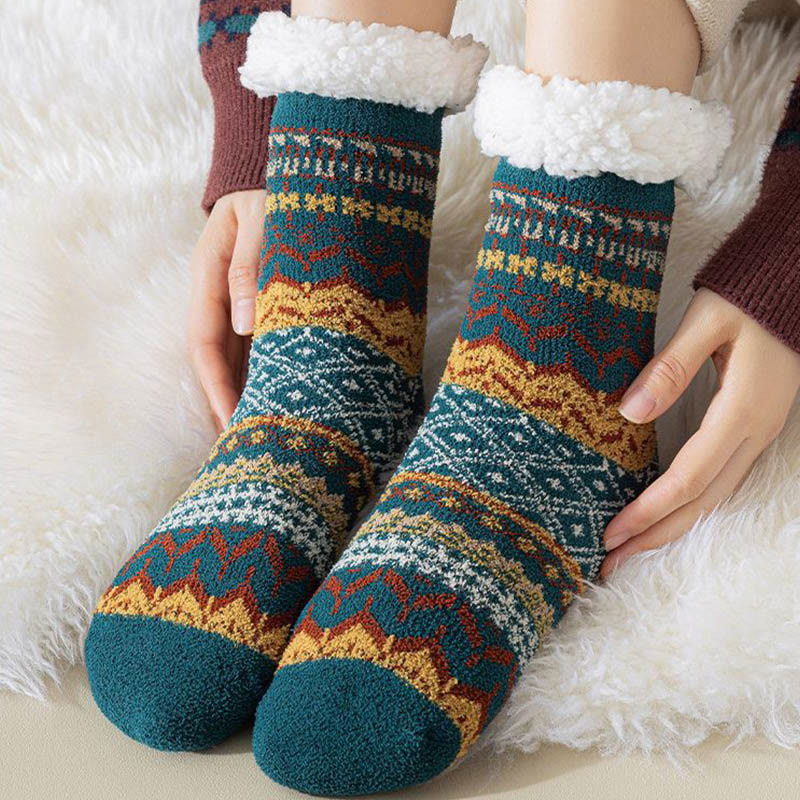 Plusock Plus Size Ethnic Style Slipper Socks - image 7