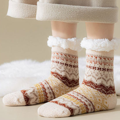 Plusock Plus Size Ethnic Style Slipper Socks - image 1