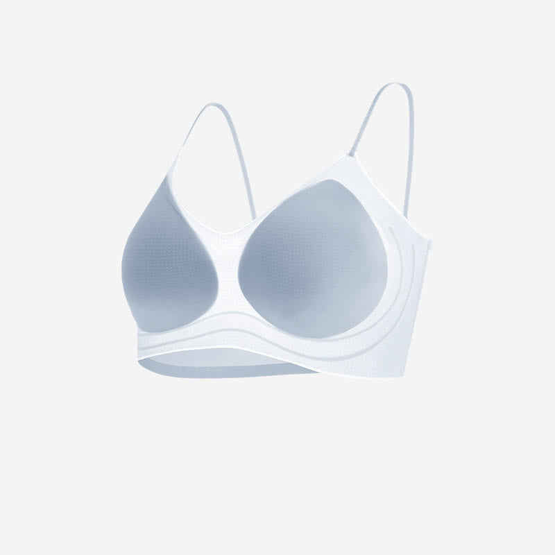 Camellia fragrance Wireless Bra - Blue - 38 - C - image 2