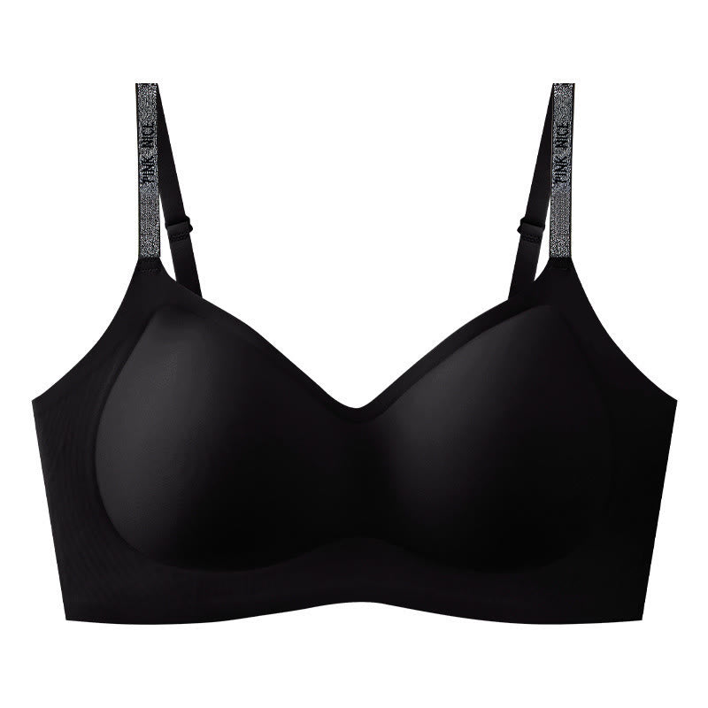 Plusock Camellia Micro Capsule Fragrance Wireless Bra - Black - 40 - C - image 11