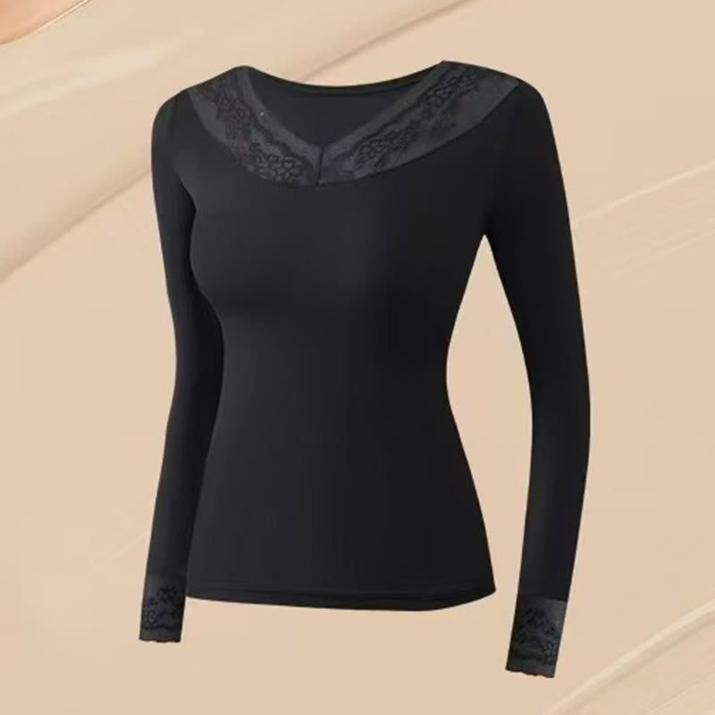 Camellia Fragrance Infused Base Layer Top - Black - XL - Top - image 6