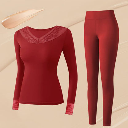 Camellia Fragrance Infused Base Layer Top - Red - XL - A Set - image 13